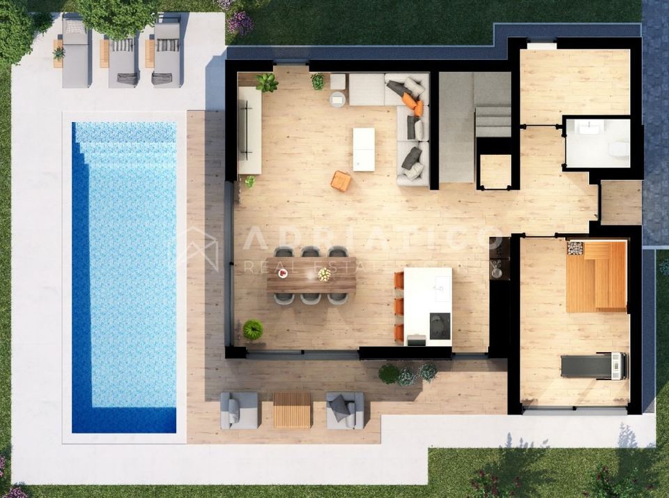 Poreč, Istria – Luxury Villa with Pool and Sea View — floor plan 2