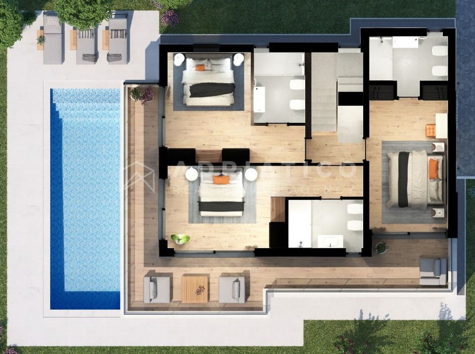 Poreč, Istria – Luxury Villa with Pool and Sea View — floor plan 4