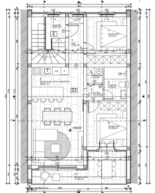 Stanovanja Prodaja Putini 65.7 m2 — tloris 1