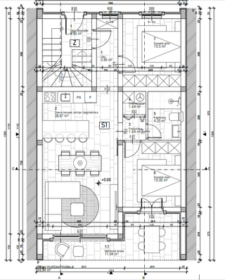 Stanovanja Prodaja Putini 65.7 m2 — tloris 1