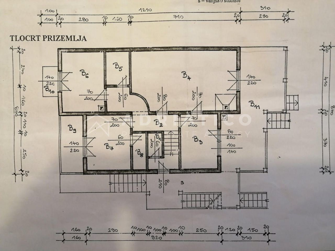 Rovigno, appartamento trilocale al piano terra — planimetria 1