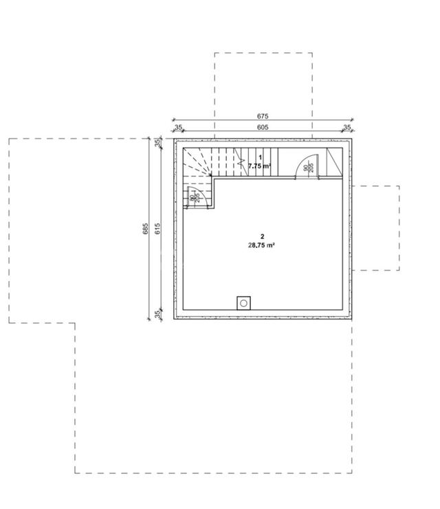 Žminj, Istrien – Baugrundstück mit Hausprojekt mit Pool — Grundriss 1